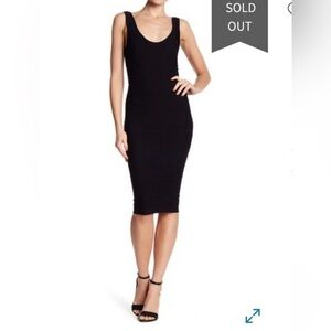 BEBE Black Sleeveless Scoop Bodycon Mini Dress